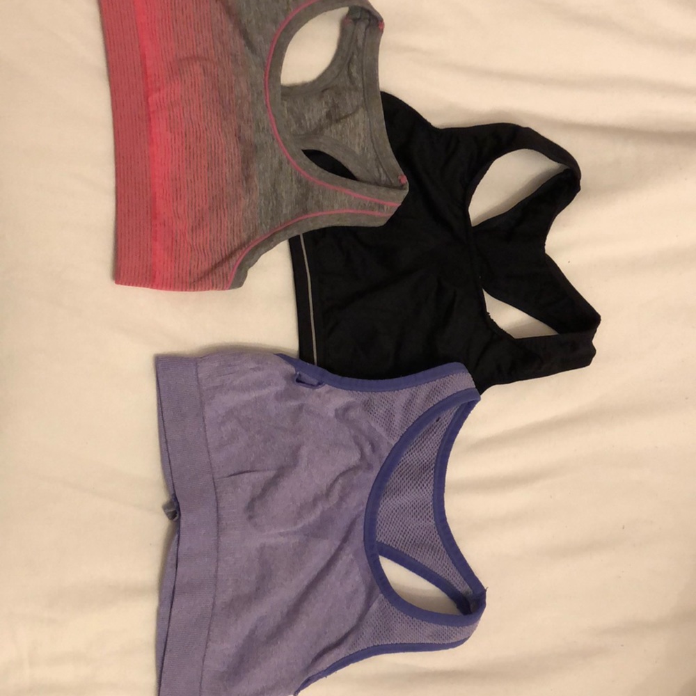 Set of 3 training bras for girls